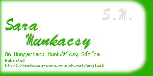 sara munkacsy business card